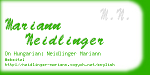 mariann neidlinger business card